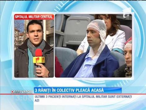 Ultimii trei răniţi în incendiul din clubul Colectiv, trataţi la Spitalul Militar, au fost externaţi