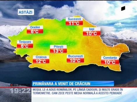 Românii au parte de una dintre cele mai călduroase ierni din istorie