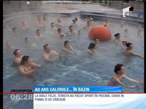 La Băile Felix, turiştii au făcut sport în prima zi de Crăciun