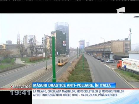 Măsuri drastice pentru combaterea poluării la Milano