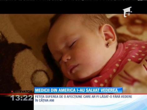 Medicii din SUA i-au redat vederea unei fetite din Romania