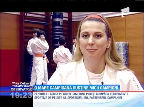 Cea mai titrată judoka din România susține micii campioni