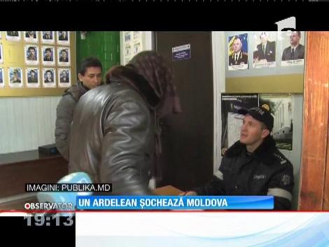 Un şofer din Cluj a facut un scandal de pomina la o sectie de politie din Chişinău