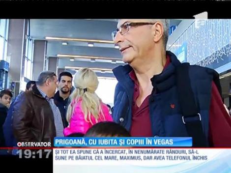Silviu Prigoană şi-a luat noua iubită şi cei doi copii si a plecat la Las Vegas