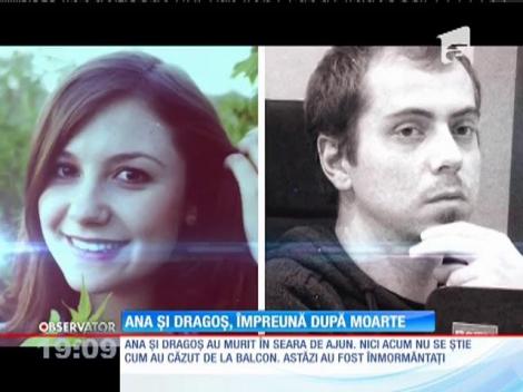 Ana şi Dragoş, tinerii care au căzut de la un balcon din Iaşi, au fost înmormântaţi