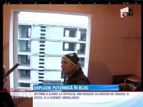 Explozie puternică într-un bloc de locuinţe din Zărneşti