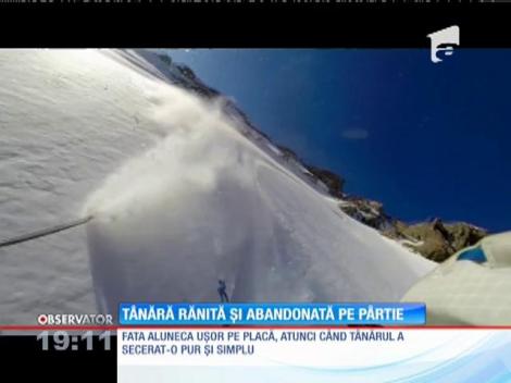 Tânără rănită grav şi abandonată pe pârtie