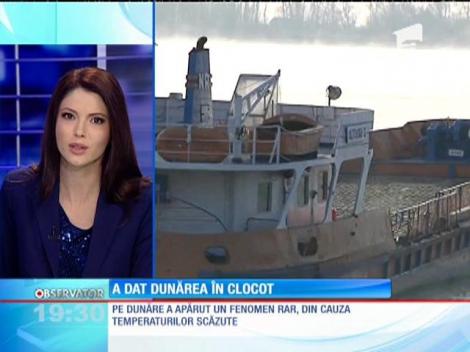 Pe Dunăre a apărut un fenomen rar, din cauza temperaturilor scăzute