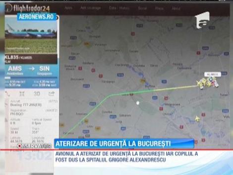 Un avion care zbura pe ruta Amsterdam-Singapore a aterizat de urgenţă la Otopeni, după ce un copil a suferit un stop cardiac