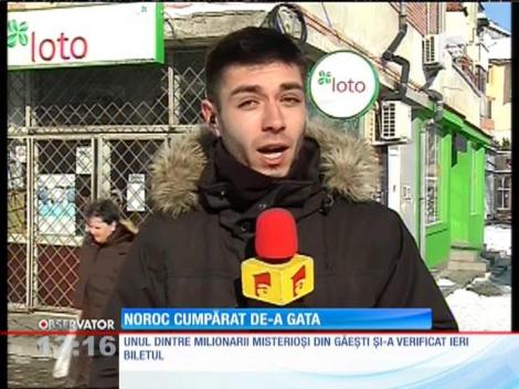 Unul din proaspeţii milionarii din Găeşti a mers să-şi verifice biletul norocos