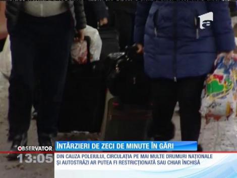 Vremea a dat peste cap şi traficul feroviar