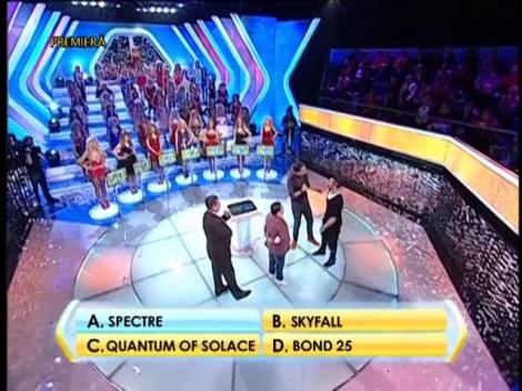 Rândul 1: "Cum se numește ultimul film din seria James Bond"?