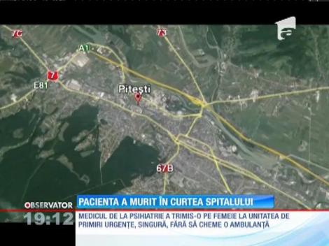 O femeie de 55 ani a murit în curtea Spitalului din Piteşti, din cauza unui stop cardiac