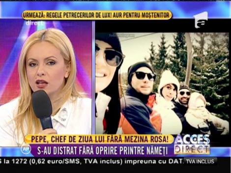 Şi-a luat familia au plecat toţi la munte! Pepe a făcut mare chef, de sfântul Ion