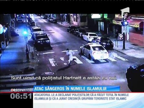 Un adept al statului islamic a tras 13 gloanţe către un poliţist pe o stradă din Philadelphia