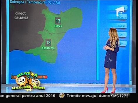 Vremea va fi frumoasă astăzi, dar la munte se vor înregistra precipitaţii! Prognoza meteo, cu Flavia Mihăşan