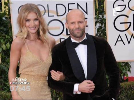 Actorul Jason Statham s-a logodit cu modelul Rosie Huntington
