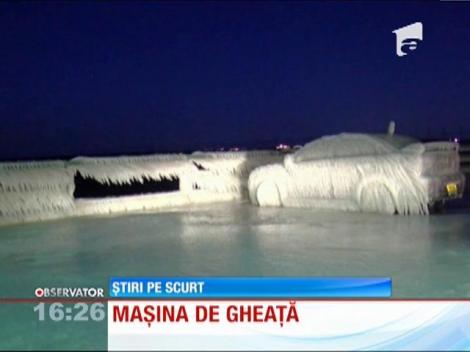 Mașina de gheață. Gerul a făcut spectacol pe o stradă din Buffalo