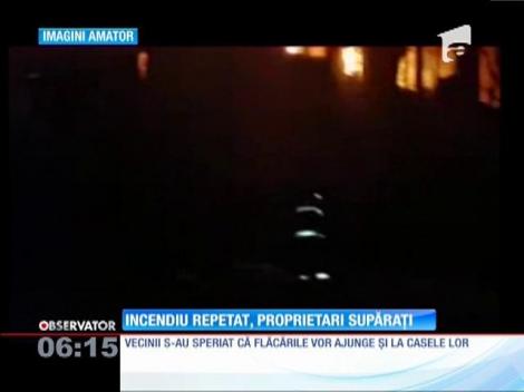 O casă din Runcu, judeţul Dâmboviţa, s-a făcut scrum în urma unui incendiu