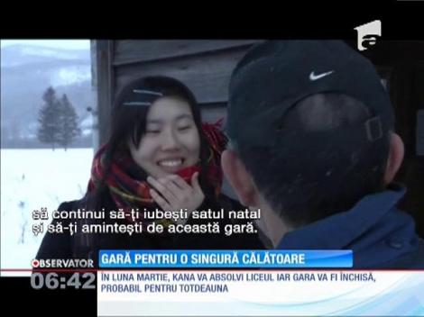 O gară din Japonia stă deschisă doar pentru un singur călător. Mai precis, pentru o tânără care face zilnic naveta la şcoală, cu trenul