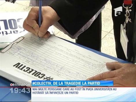 Un grup de protestatari din Piaţa Universităţii înfiinţează partidul #Colectiv