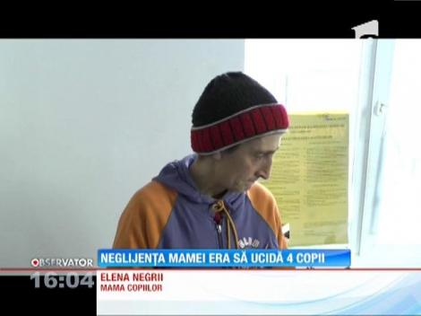 La un pas să ardă de vii, după ce mama lor i-a lăsat singuri timp de câteva zile