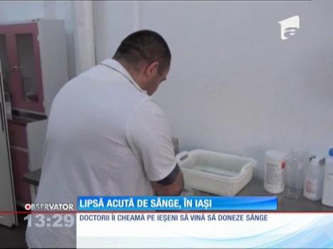 Unităţile medicale din Iaşi se confruntă cu o lipsă acută de sânge