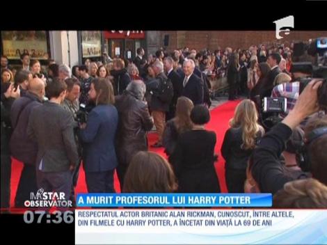Actorul Alan Rickman, interpretul profesorului Severus Snape din seria "Harry Potter", a murit