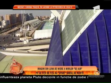 Imagini din luna de miere a însurăţeilor de "aur"! Iată pe ce au "spart" darul de nuntă!