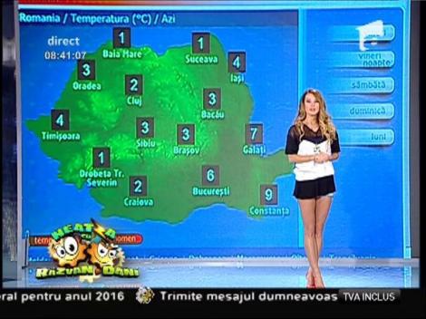 Vremea cu Flavia Mihăşan! Vreme mohorâtă și ploioasă cu temperaturi caracteristice