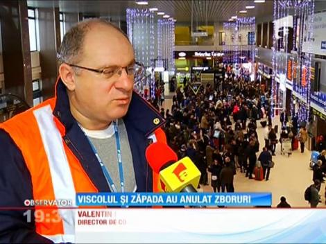 Haos pe Aeroportul Otopeni din cauza nămeţilor