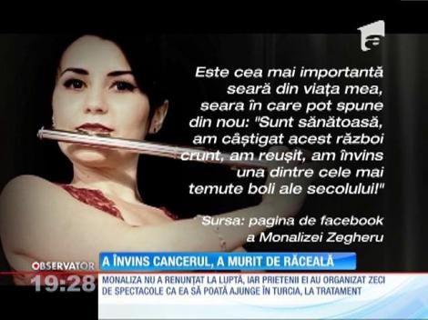 Monaliza Zegheru, profesoară de canto, a învins cancerul, dar a murit din cauza unei viroze