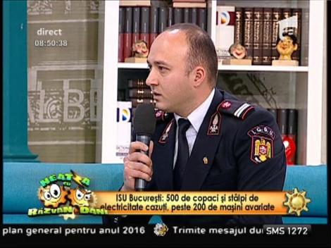 Peste 500 de copaci și stâlpi de electricitate au cedat sub greutate zăpezii în București!