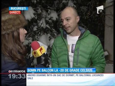 Un român a ales să doarmă afară, deși are o casă: „Spre bucuria mea se anunţă nopţi cu -20 C, la aer curat!”