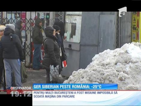 Sudul ţării este îngropat în nămeţi! România îngheaţă pe un ger siberian