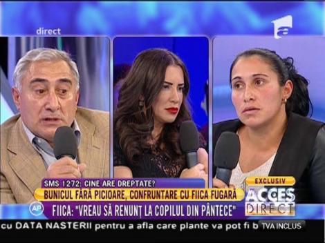 Fiica bunicului fără picioare: "Vreau să renunţ la copilul din pântece"