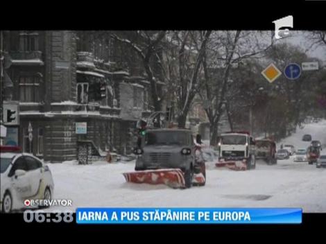 Iarna a pus stăpânire pe Europa