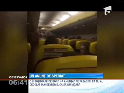 Însoţitoare de bord, anunț de speriat