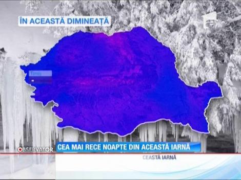 A fost cea mai geroasă noapte din această iarnă