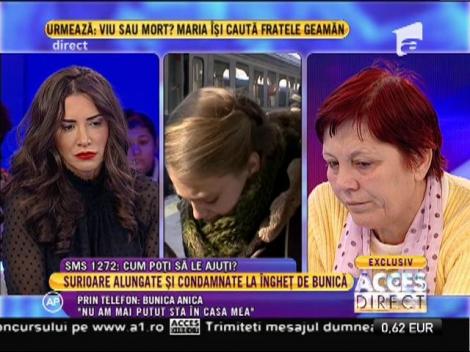 Bunica surorilor lăsate sub cerul liber: "Nu le-am dat afară din casă!"