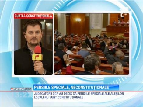 Judecătorii au decis că pensiile speciale ale aleşilor locali nu sunt constituţionale