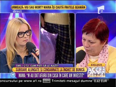 Mama fetelor alungate în ger: "Astăzi au mâncat doar o banană!"