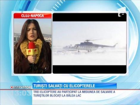 73 de turişti, blocaţi la Bâlea lac, salvaţi cu elicopterele