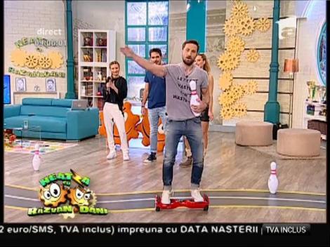 Dani Oțil, specialist în echilibru. Cum se înaintează cu placa de mini-segway