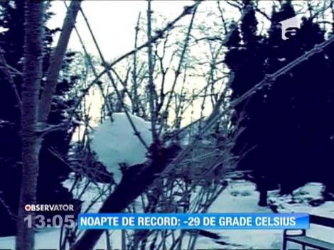 La Întorsura Buzăului, localnicii au avut de îndurat minus 29 de grade Celsius