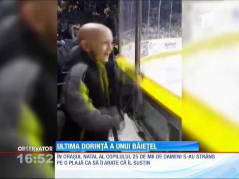 Poveste emoţionantă a unui băieţel american, bolnav de cancer