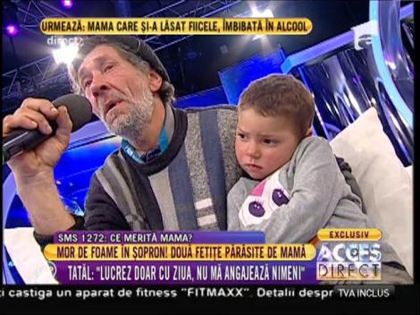 Gheorghe, tatăl celor două fetiţe abandonate: "Dacă îmi iau copiii o iau razna"