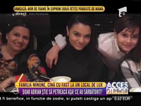 Familia lui Adrian Minune, cina cu fast la un local de lux