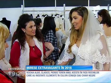 Rochiile de mireasă extravagante, la modă în 2016