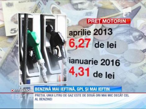 Preţul unui litru de gaz, de două ori mai ieftin decât cel al benzinei